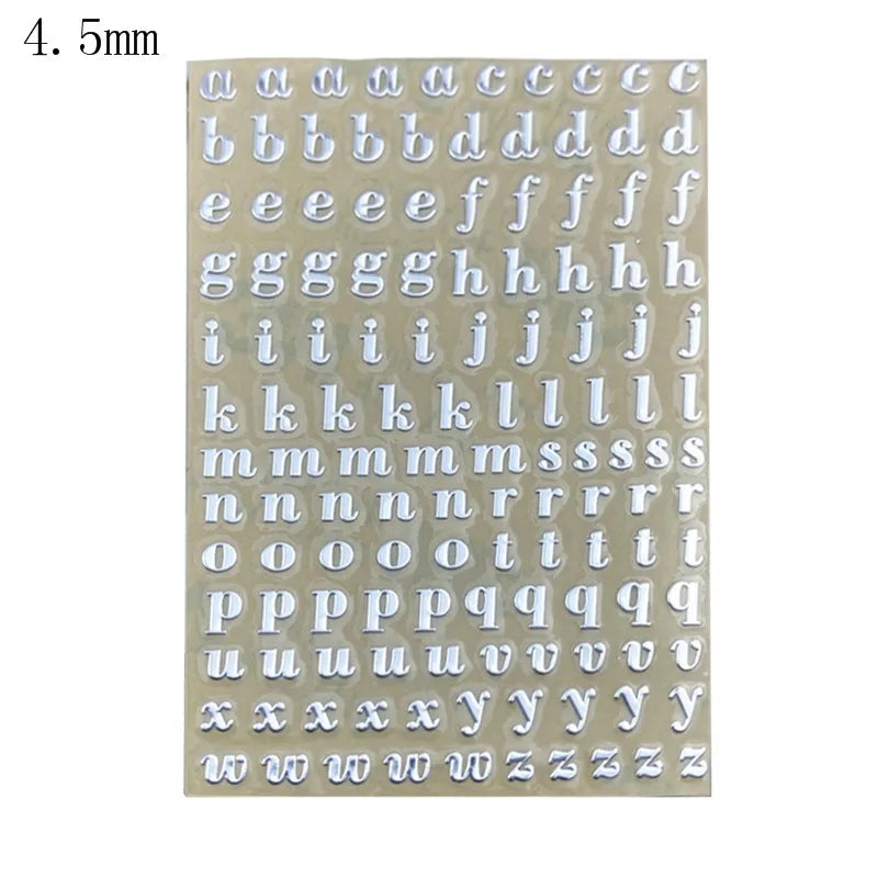 1/3/5/6Pcs 3/4/4.5/9mm Alphabet Letters Numbers Chunky Glitter Epoxy Resin Decorative Stickers