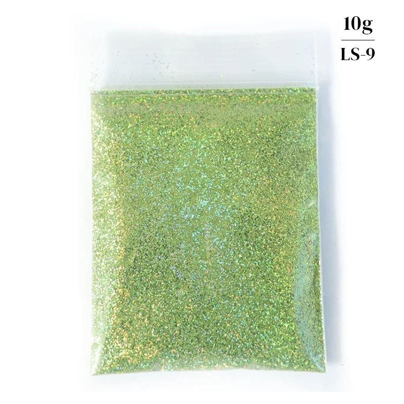 10g Holographic Glitter For Epoxy Resin Filling Laser Gold Silver Fine Powder Loose Sequins Silicone Mold Tumbler Art DIY Crafts