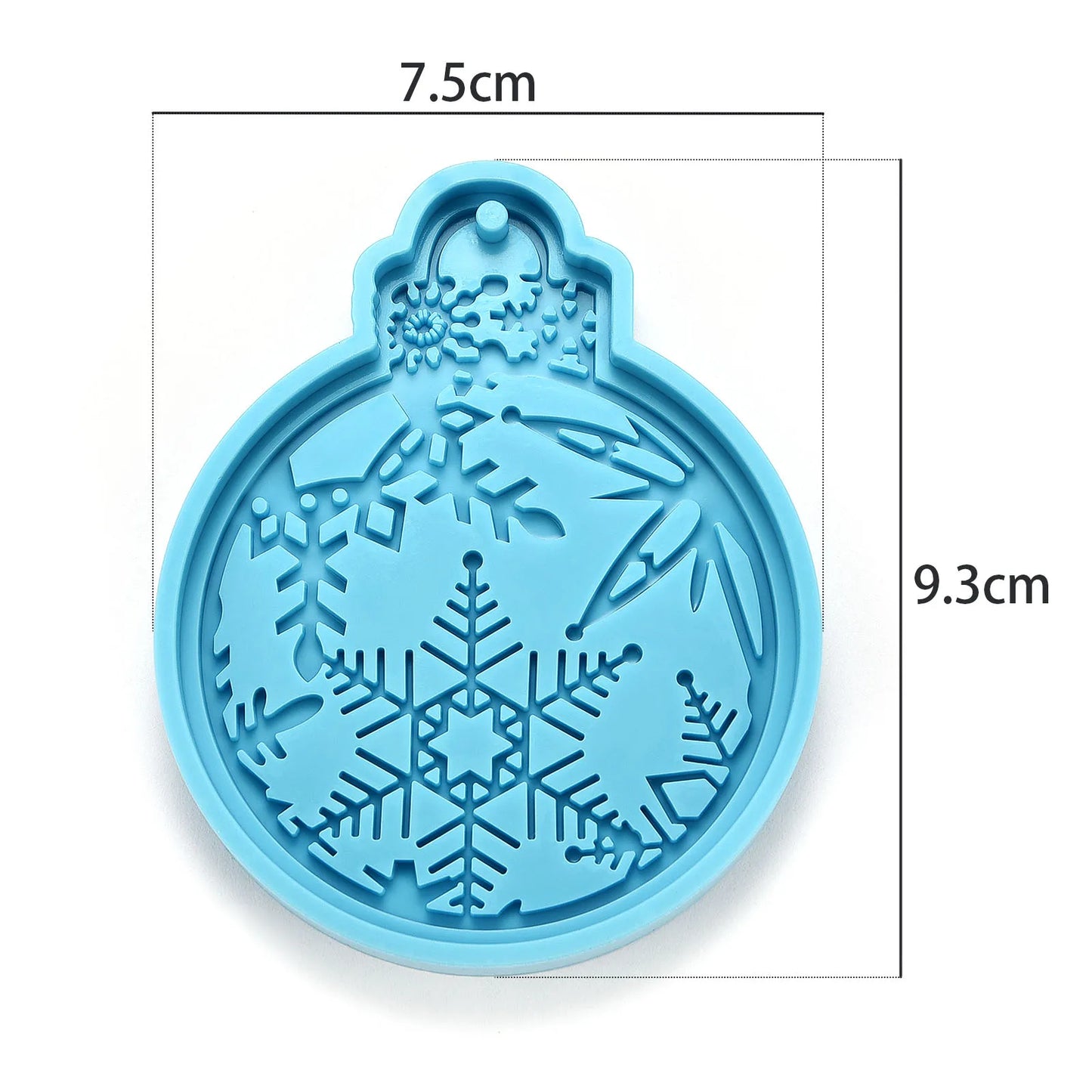 Christmas Mold DIY Resin Crystal Epoxy Mold Snowflake Elk Pendant Keychain Listing Jewelry Silicone Mold Set For Resin