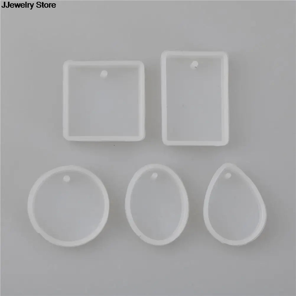 5pcs New DIY Resin Decorative Craft Jewelry Making Mold Epoxy Resin Molds Mix Style Pendant Fashion Scrapbooking Silicone Mould