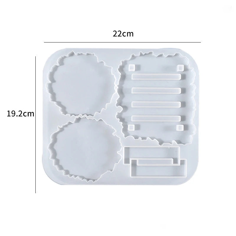 Coaster Silicone Mold Set DIY Crystal Epoxy Resin Mold Storage Kitchen Anti-Scald Heat Insulation Pad Home Desktop Decoration