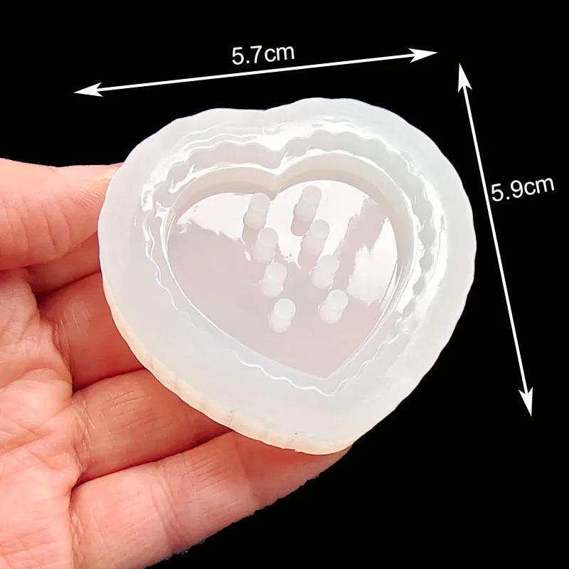 DIY Epoxy Resin Mold Heart Series Quicksand Silicone Mold Shaker Mold Jewelry Tool