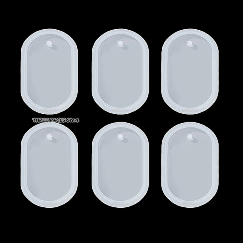 1/6/9 Keychain Pendant Silicone Mold Set DIY Crystal Epoxy Resin Mold Round Rectangle Pendants Jewelry Making Casting Mold