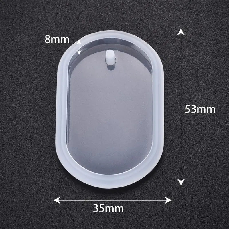 1/6pcs Keychain Pendant Silicone Mold Set DIY Pendant Crystal Epoxy Resin Mold Round Rectangle Pendants Jewelry Making