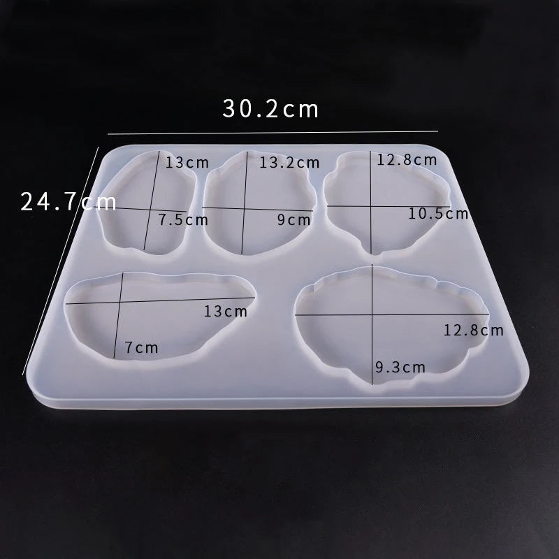 Coaster Silicone Mold Set DIY Crystal Epoxy Resin Mold Storage Kitchen Anti-Scald Heat Insulation Pad Home Desktop Decoration