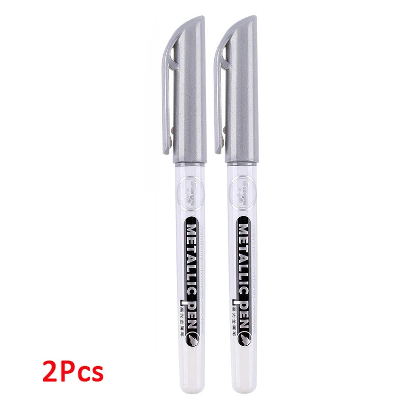 1-4Pcs Metallic Waterproof Permanent Marker Pens for DIY Epoxy Resin Mold Gold Silver Color Drawing Supplies Craft Marker Pen