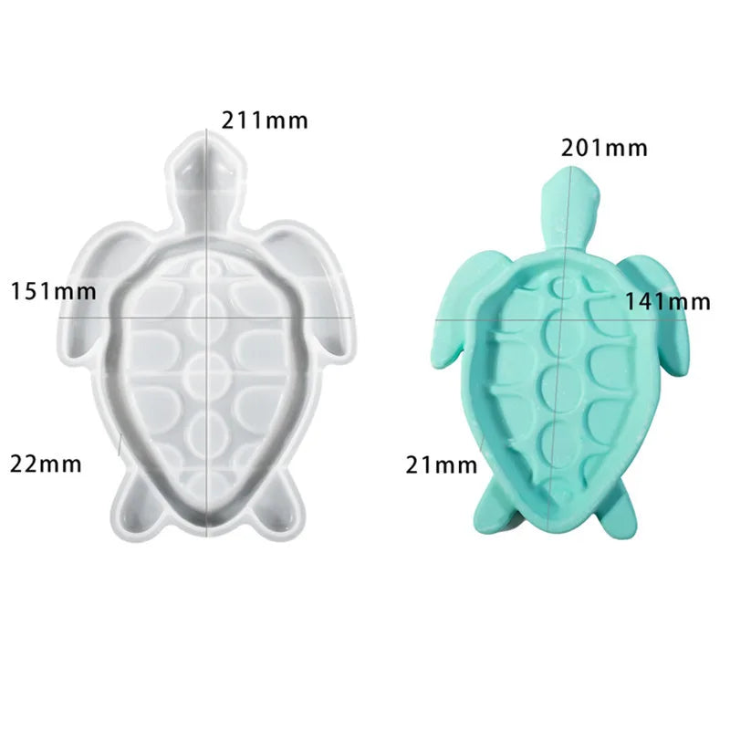 DIY Turtle Plate Silicone Mold Gypsum Jewelry Tray Storage Box Desktop Ornament Epoxy Resin Mold Home Handicrafts Decoration