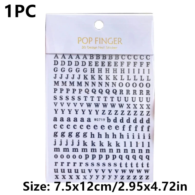 1/3/5/6Pcs 3/4/4.5/9mm Alphabet Letters Numbers Chunky Glitter Epoxy Resin Decorative Stickers