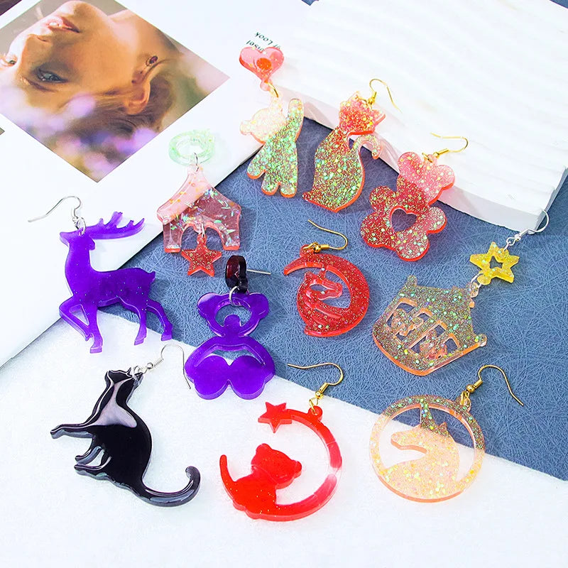 DIY Resin Pendant Mold Unicorn Ornament Pendant Mold Epoxy Resin Casting Mold for DIY Crafts Necklace Keychain Making