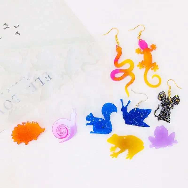 DIY Earrings Silicone Mold Animal Cat Dog Spider Shape Crystal Epoxy Resin Pendant Mould For Keychain Jewelry Making Supplies