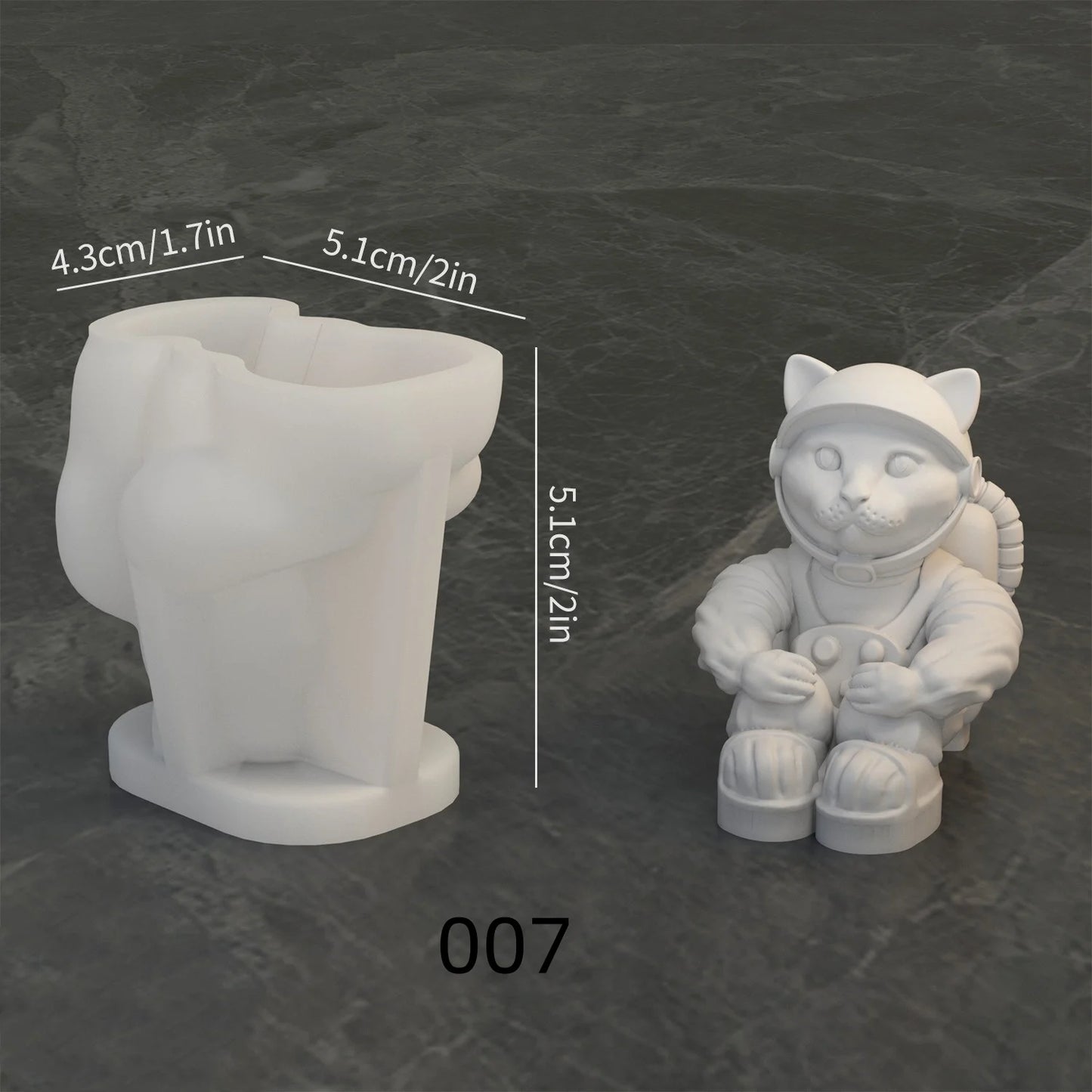 DIY Lunar Astronaut Silicone Mold Cartoon Astronaut Aromatherapy Gypsum Pendant Resin Mold Home Handicrafts Decoration Storage