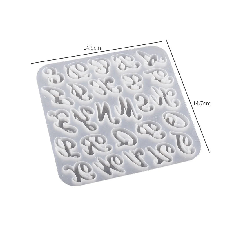 Alphabet Epoxy Resin Silicone Mold DIY Letter Number Pendant Resin Mold Keychain Earring Epoxy Resin Jewelry Crafts Casting Mold