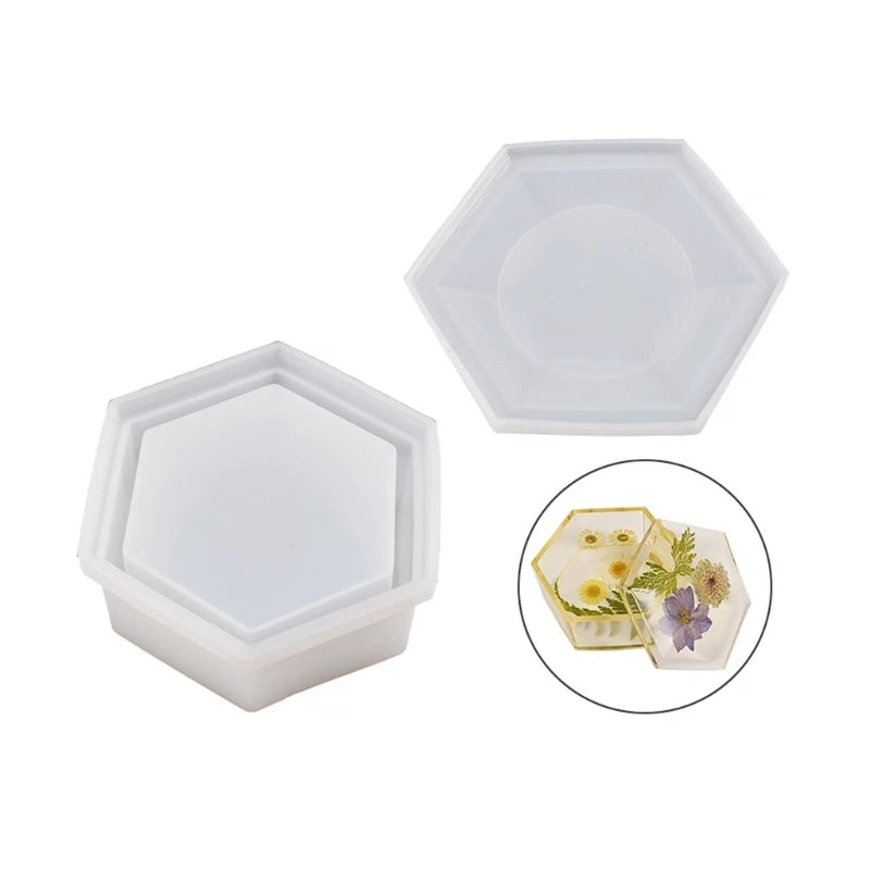 DIY Crystal Epoxy Resin Jar Mold Storage Box Silicone Mould for DIY Jewelry Box