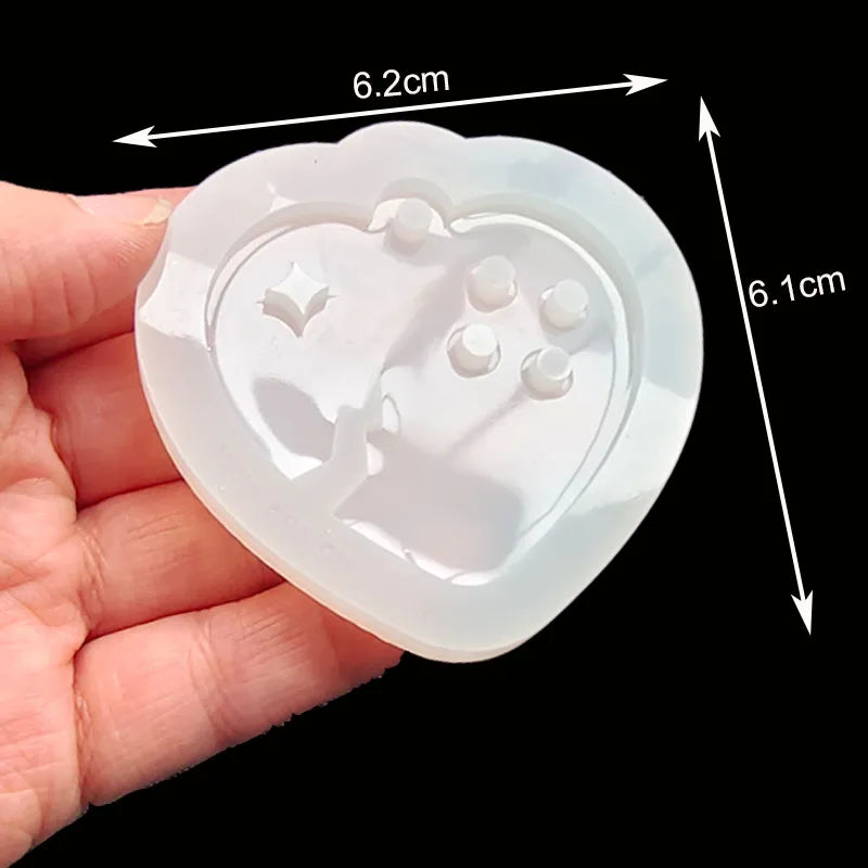 DIY Epoxy Resin Mold Heart Series Quicksand Silicone Mold Shaker Mold Jewelry Tool