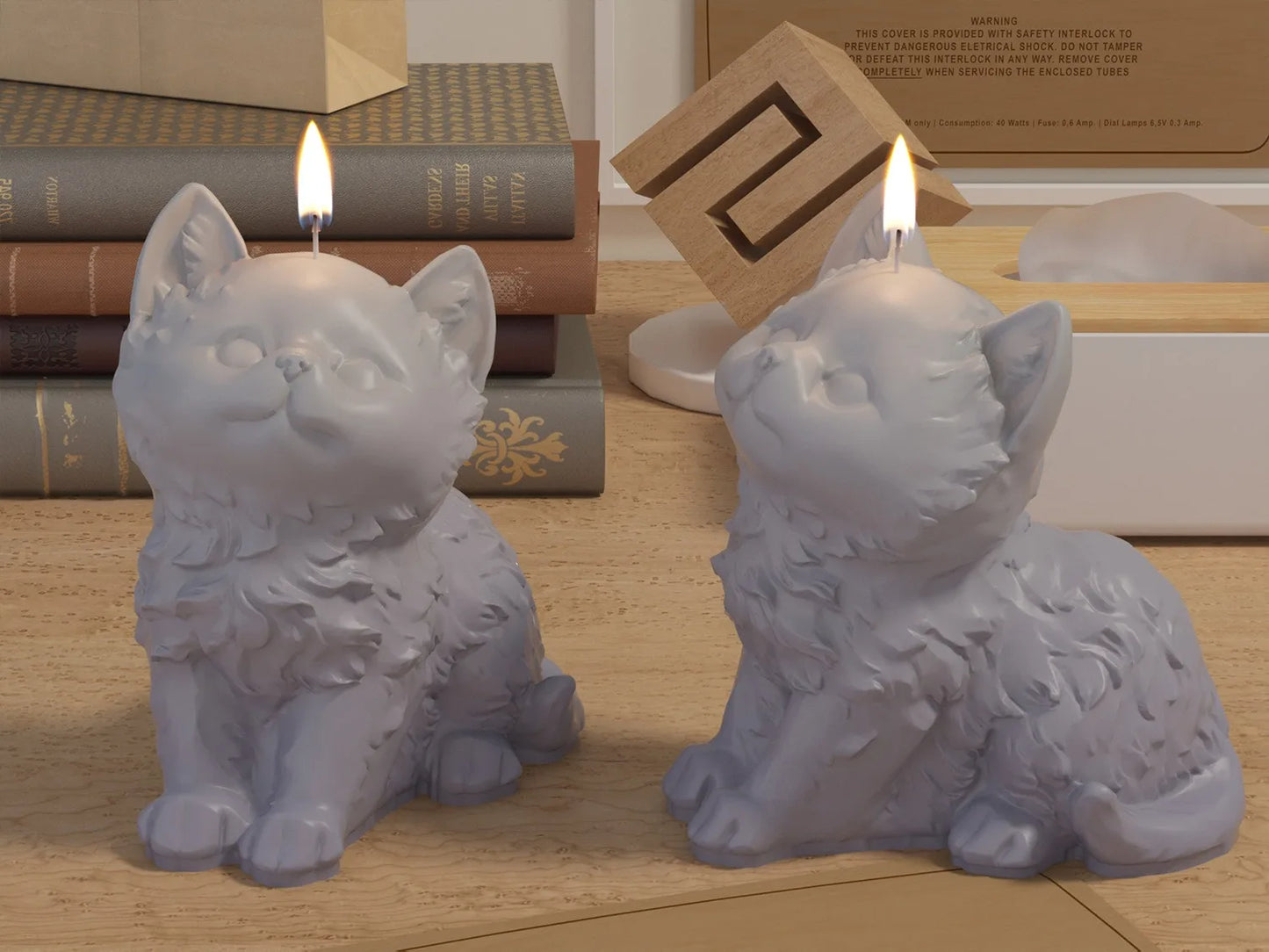 DIY 3D Cat Candle Silicone Mold Aromatherapy Gypsum Candlestick Ornament Epoxy Resin Mold Home Handicrafts Decoration Storage