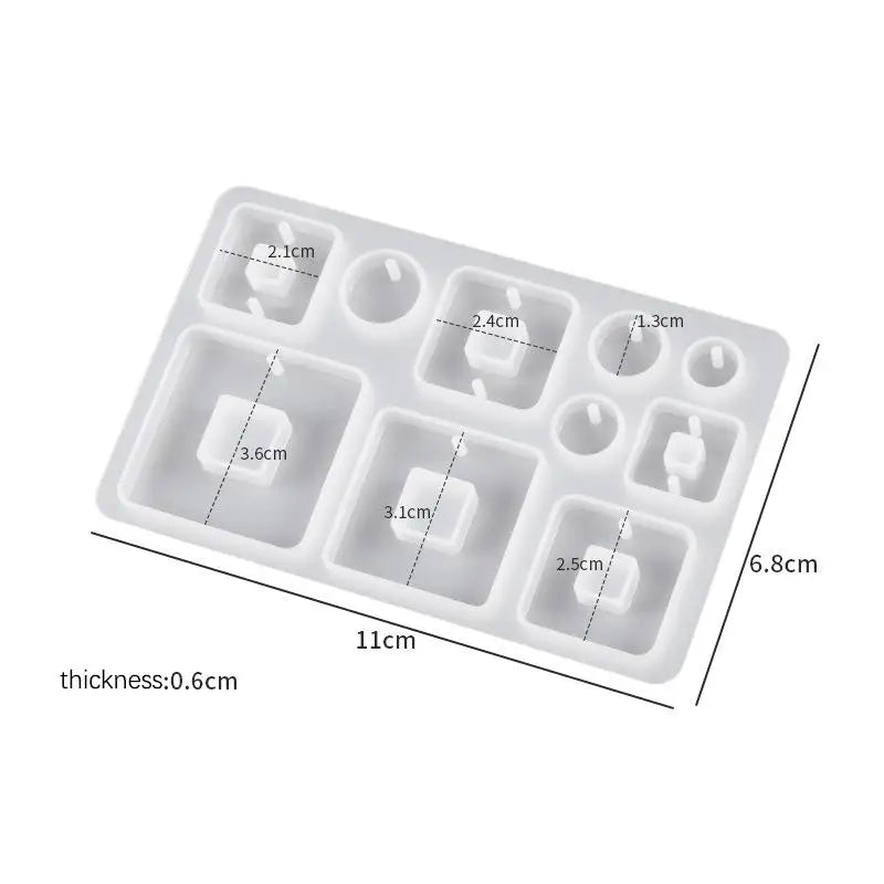 DIY Earring Epoxy Resin Silicone Mold Star Moon Square Droplets Shape Mould For Earring Pendant Epoxy Resin Jewelry Casting Mold