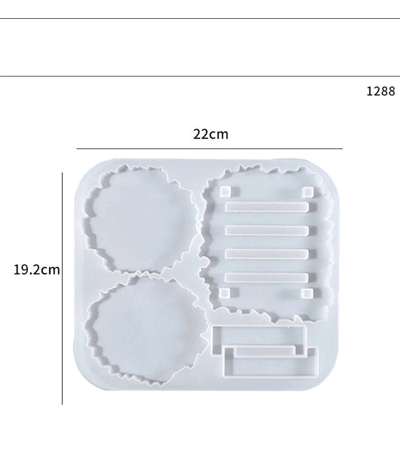 Coaster Silicone Mold Set DIY Crystal Epoxy Resin Mold Storage Kitchen Anti-Scald Heat Insulation Pad Home Desktop Decoration