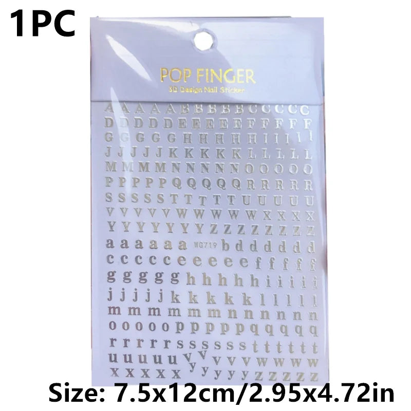 1/3/5/6Pcs 3/4/4.5/9mm Alphabet Letters Numbers Chunky Glitter Epoxy Resin Decorative Stickers