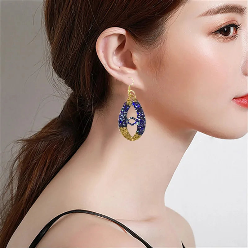 Droplet Shape Earring Pendant Silicone Mold Crystal Epoxy Resin Hollowed Out Earring Molds Creative Jewelry Necklace Pendans