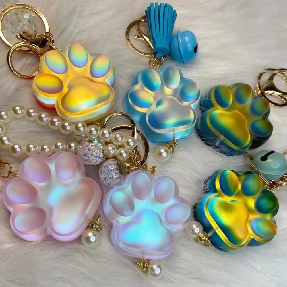 Cat Paw Silicone Mold Keychain Pendants Epoxy Resin Mould for DIY Pendant Epoxy Resin Molds Crafts Jewelry Making Accessories