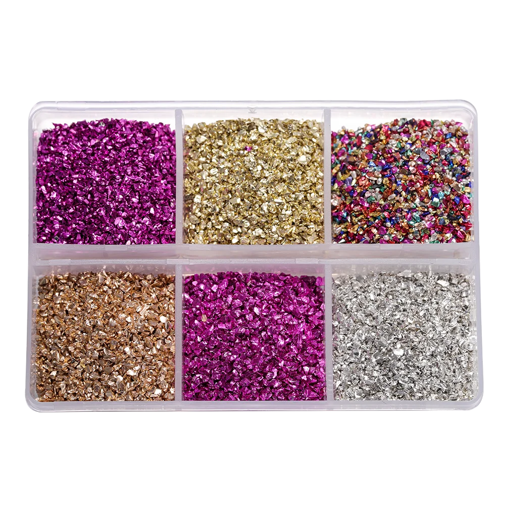 30g/Box Crushed Glass Stones Resin Filling Irregular Broken Stone for DIY Epoxy Resin Mold Crafts Nail Art Decoration Material