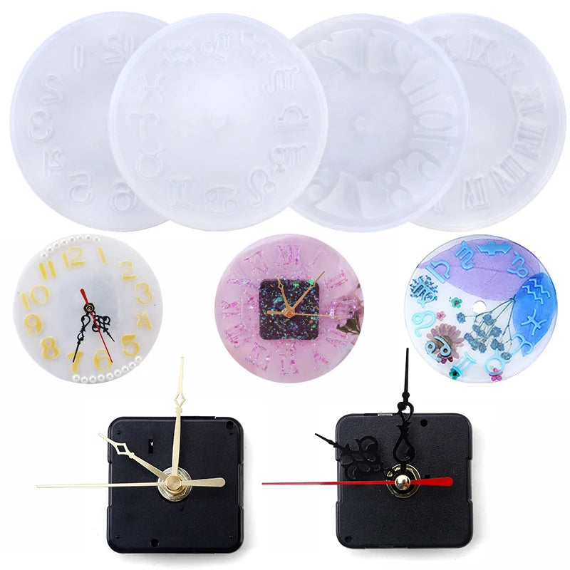 10cm 15cm Epoxy Resin Mold Silicone Clock Mold Clock Casting Tools Handmade Jewelry making Tool DIY Crafts Jewelry Accessories