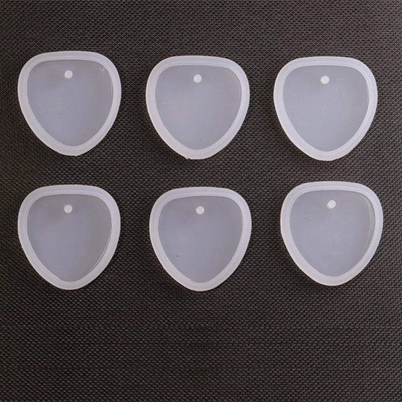 1/6/10pcs Keychain Pendant Silicone Mold Set DIY Pendant Crystal Epoxy Resin Mold Round Rectangle Pendants Jewelry Making