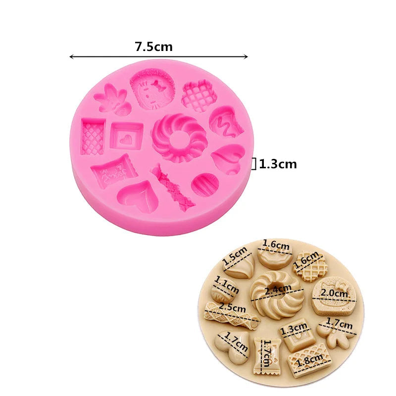 Bow tie donut food and play modeling DIY resin jewelry accessories drip mold chocolate cake dessert decoration silicone molds