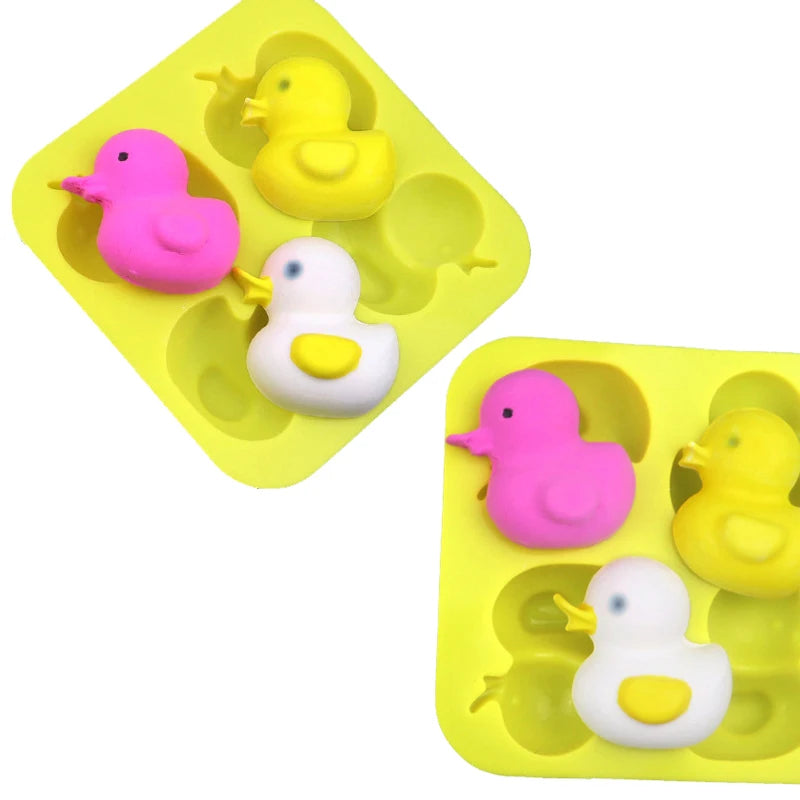 Duck Silicone Form For Soap 3D Cartoon Animal Dessert Baking Mold Jelly Crayon Candle Mould Moule Savon Making Supplies Moldes