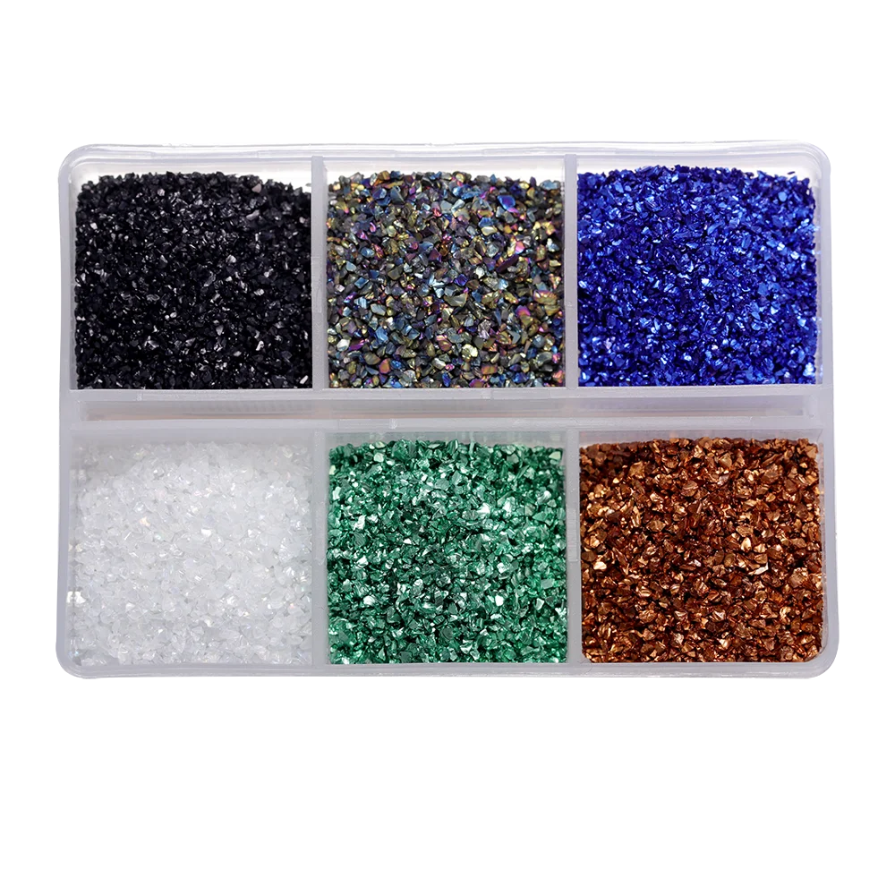 30g/Box Crushed Glass Stones Resin Filling Irregular Broken Stone for DIY Epoxy Resin Mold Crafts Nail Art Decoration Material