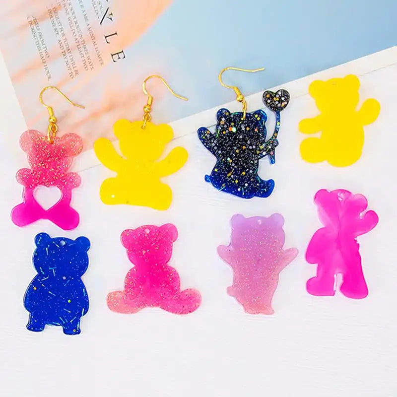 DIY Earrings Silicone Mold Animal Cat Dog Spider Shape Crystal Epoxy Resin Pendant Mould For Keychain Jewelry Making Supplies