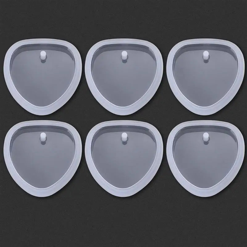 1/6pcs Keychain Pendant Silicone Mold Set DIY Pendant Crystal Epoxy Resin Mold Round Rectangle Pendants Jewelry Making