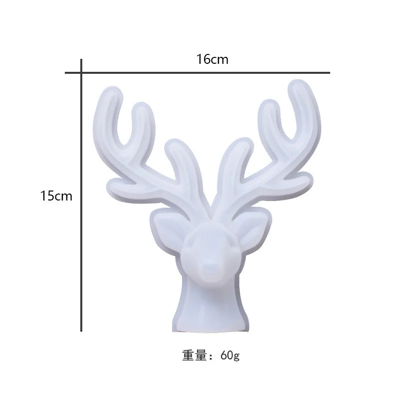 Deer Handicraft Resin Mold Kit with 6 Bowl-Shaped Boxes for Candlestick Candy Makeup Jewelry Containers DIY Resin Casting