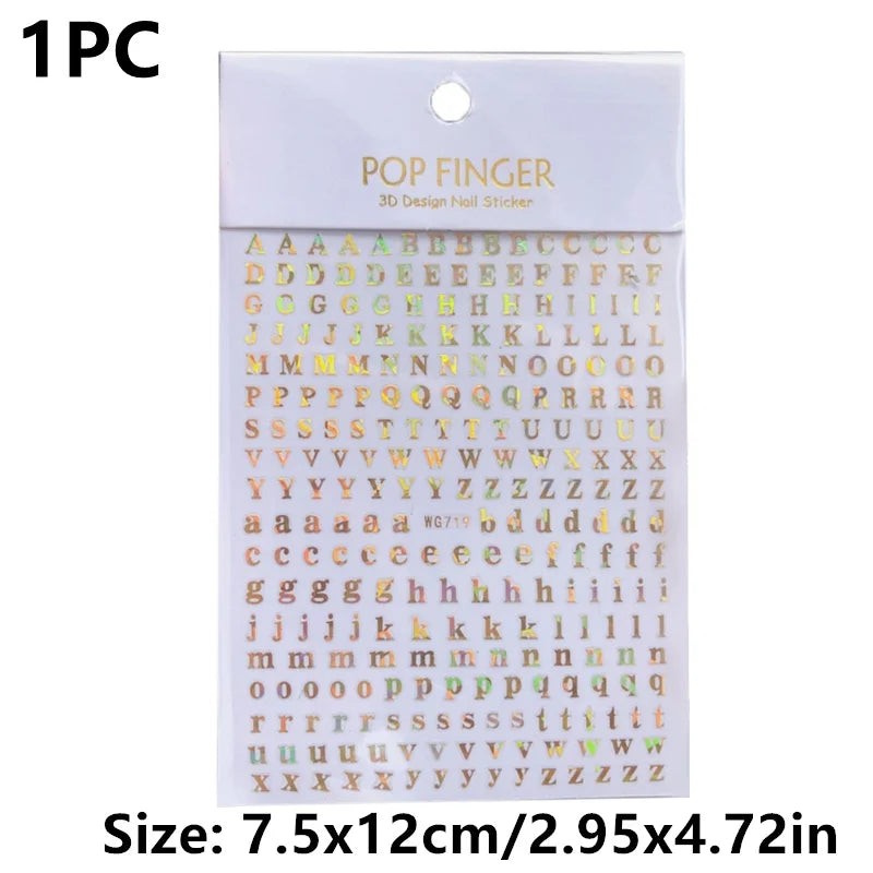 1/3/5/6Pcs 3/4/4.5/9mm Alphabet Letters Numbers Chunky Glitter Epoxy Resin Decorative Stickers