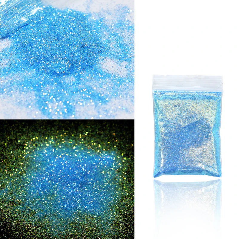 10g Holographic Glitter For Epoxy Resin Filling Laser Gold Silver Fine Powder Loose Sequins Silicone Mold Tumbler Art DIY Crafts