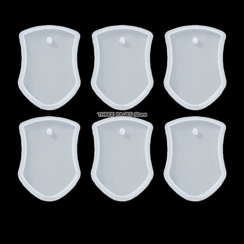 1/6/9 Keychain Pendant Silicone Mold Set DIY Crystal Epoxy Resin Mold Round Rectangle Pendants Jewelry Making Casting Mold