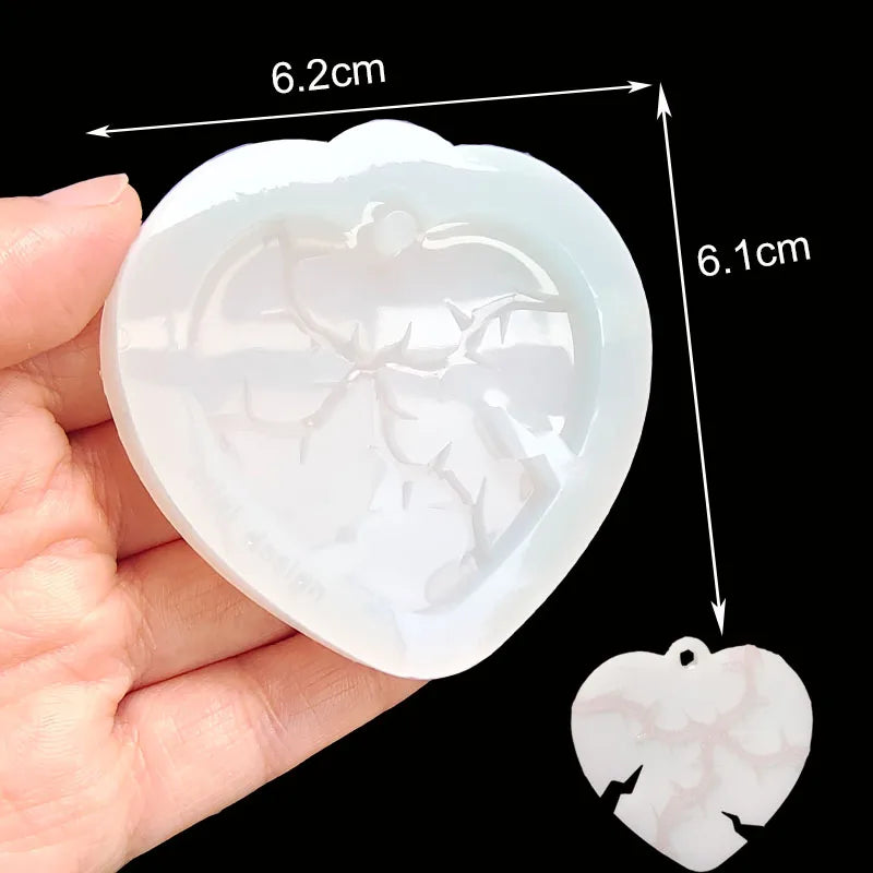 DIY Epoxy Resin Mold Heart Series Quicksand Silicone Mold Shaker Mold Jewelry Tool