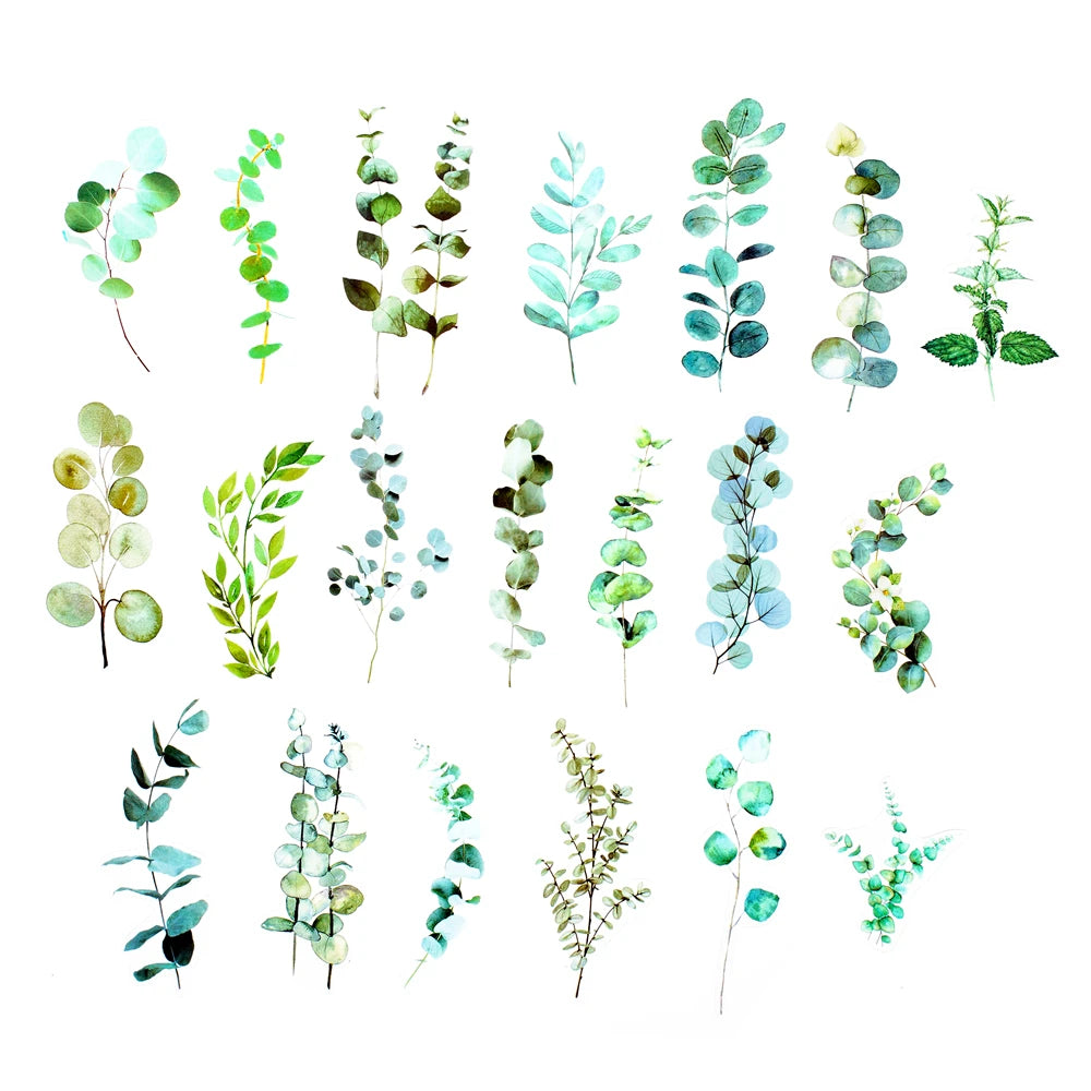 40Pcs/Bag Plant Nature Flower Decorative PVC Sticker Epoxy Resin Crafts Fillers Material for DIY Epoxy Resin Molds Book Decor