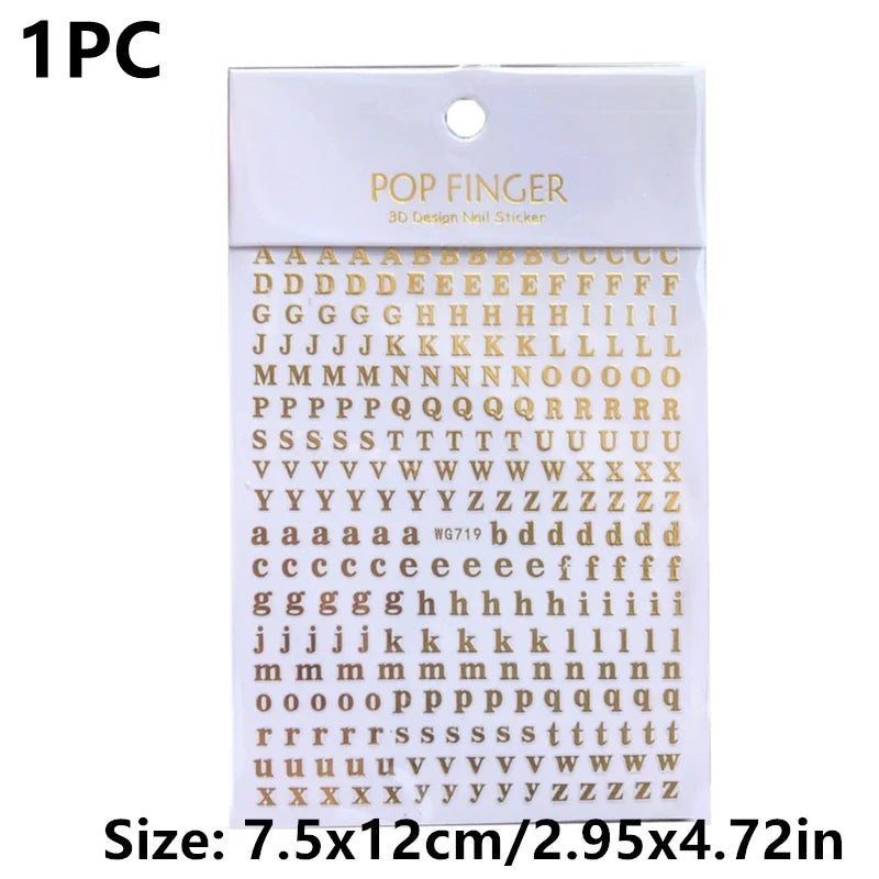 1/3/5/6Pcs 3/4/4.5/9mm Alphabet Letters Numbers Chunky Glitter Epoxy Resin Decorative Stickers