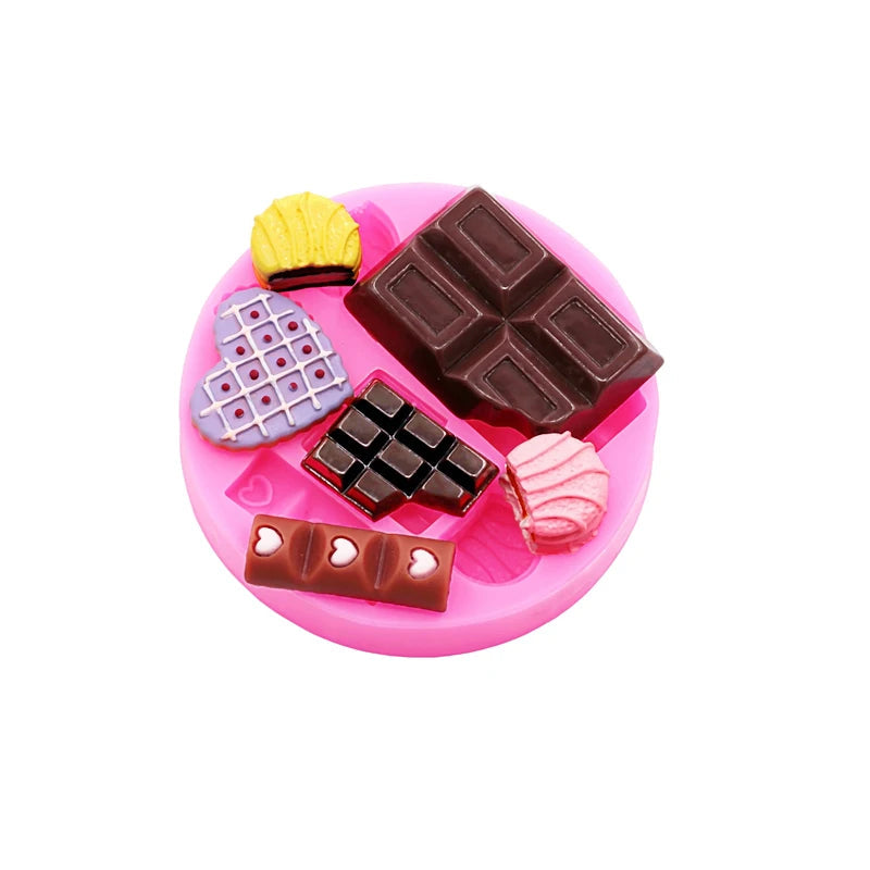 DIY Cartoon Ice Cream Candy Candy Cakes Silicone Mold Handmade Chocolate Crafty Cakes Dessert Decoration Baking Gadgets Mold