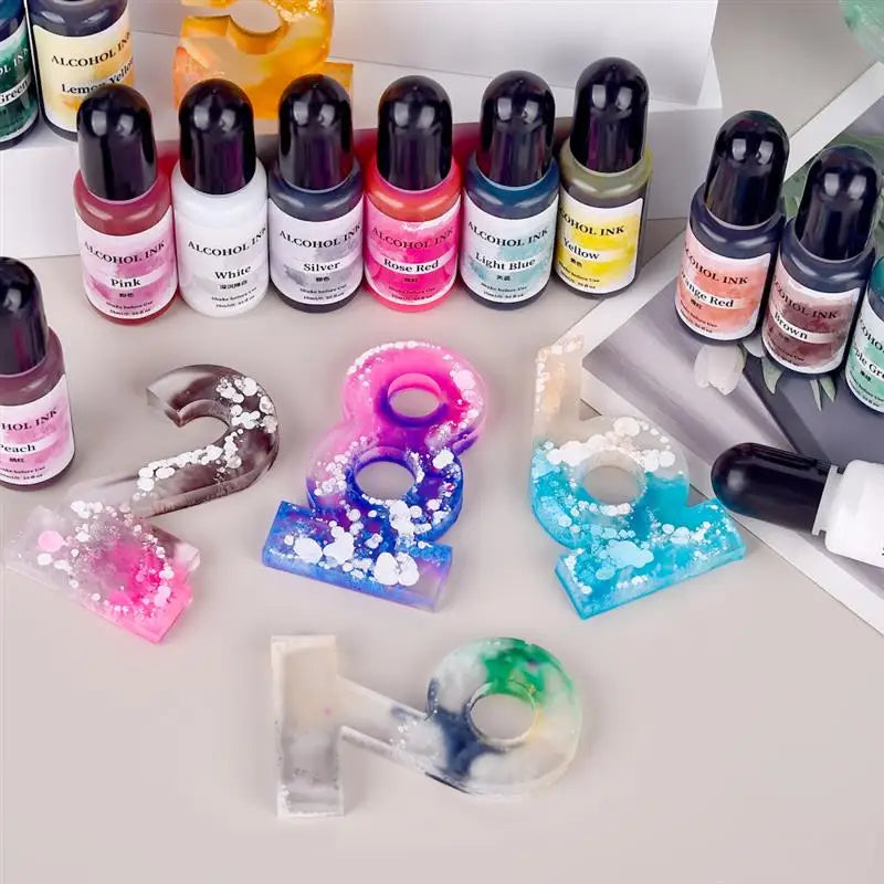 28 Colors 10ml Morandi Resin Pigment Set For DIY Epoxy Resin Mold Liquid Dye Ink Alcohol Colorant Jewelry Making Supplies Tools