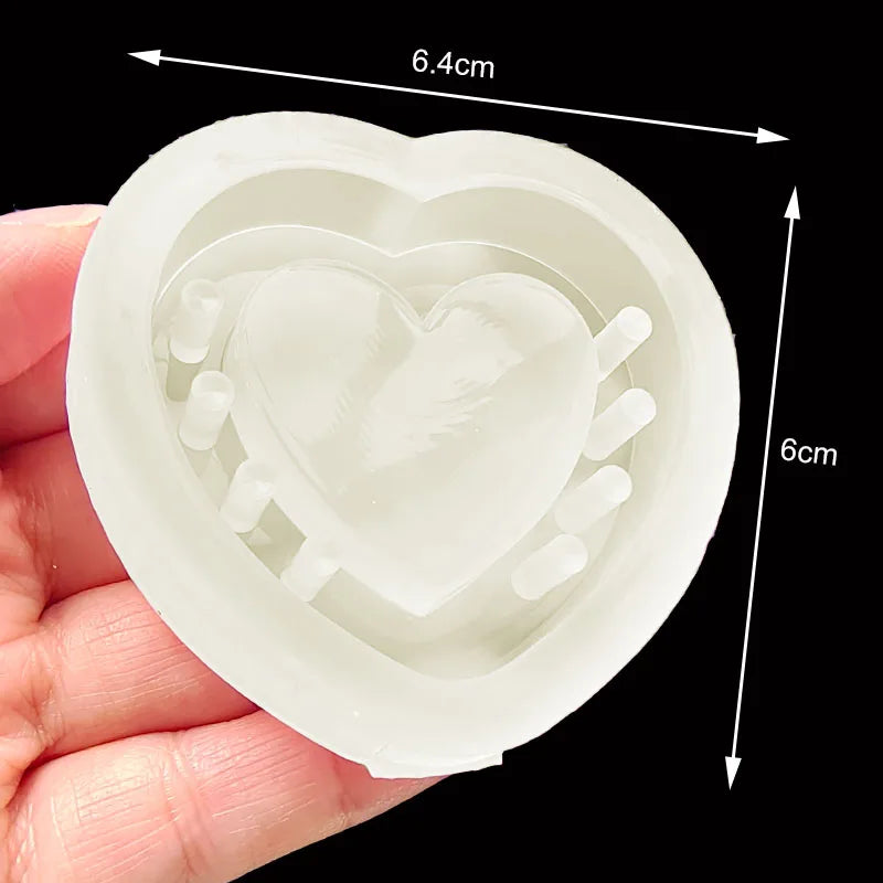 DIY Butterfly Heart Round Shaker Mold Silicone Epoxy Resin Molds Jewelry Tool Accessories