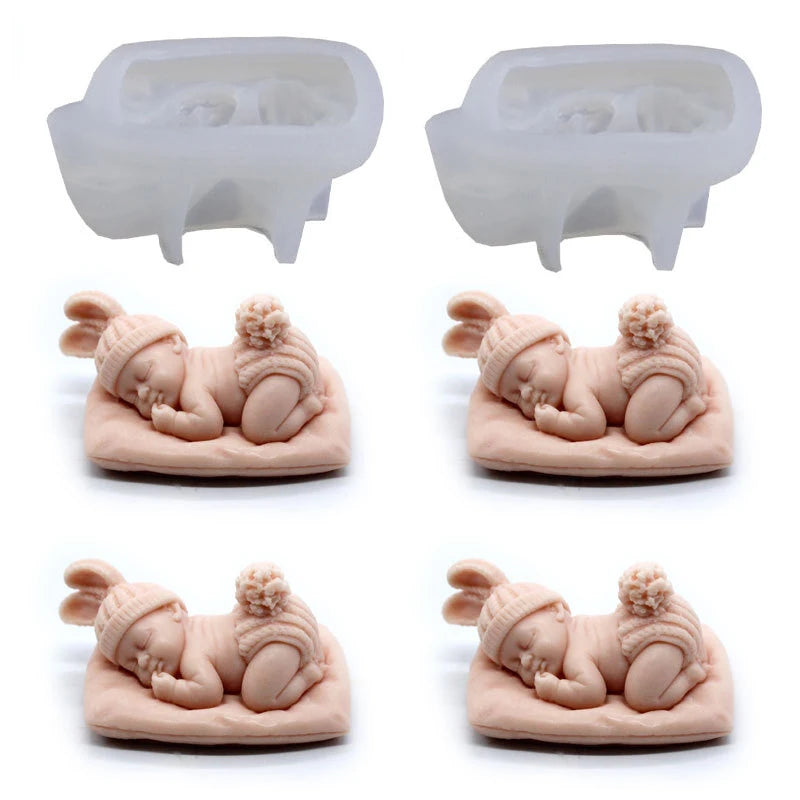 Baby Shower Bapti Pendants Decoration Cute Baby Foot Bottle Shape Epoxy Resin Mold KeyChain Pendant Making Baby Birthday Decor