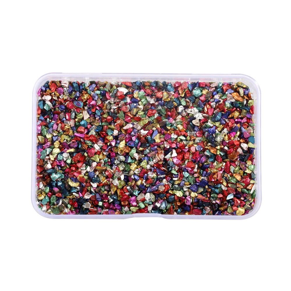 30g/Box Crushed Glass Stones Resin Filling Irregular Broken Stone for DIY Epoxy Resin Mold Crafts Nail Art Decoration Material