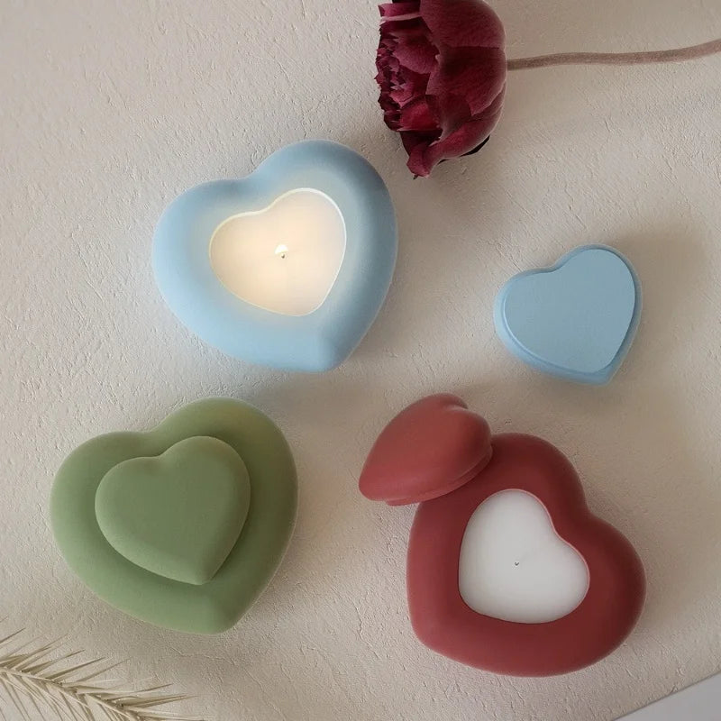 DIY Fat Love Candle Cup Silicone Mold Aromatherapy Gypsum Candlestick Ornament Epoxy Resin Mold Crafts Decoration Storage Tools