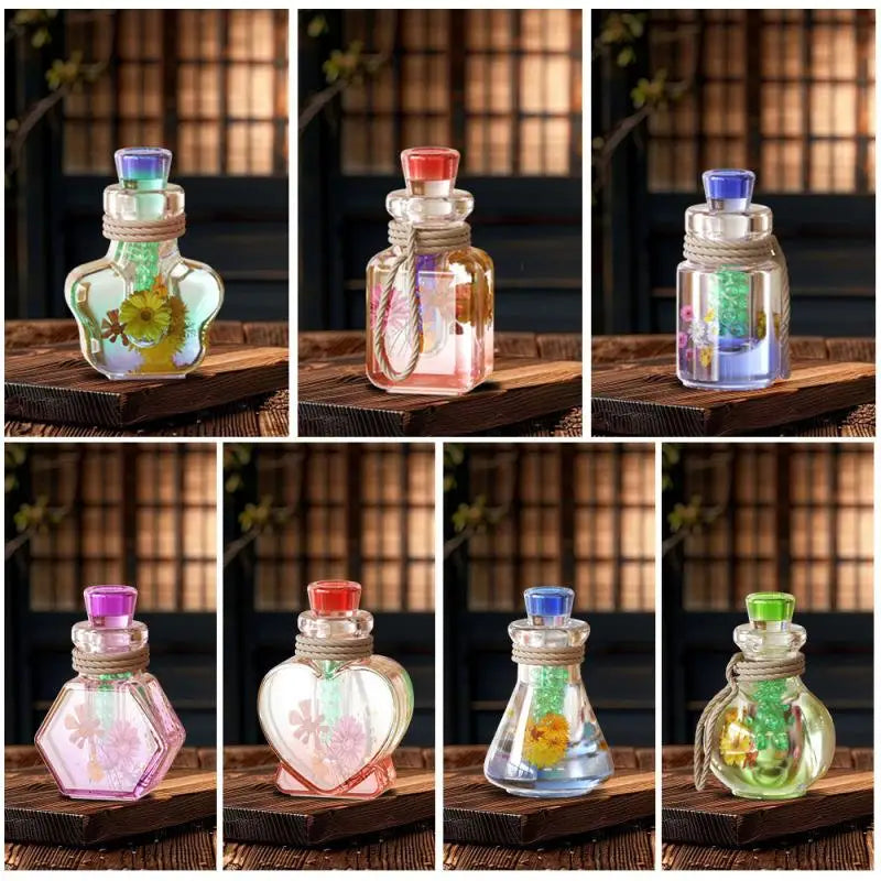 DIY Crystal Epoxy Drifting Bottle Silicone Mold Small Night Lights Bottles Aromatherapy Quicksand Bottles Mold Foe Resin Making