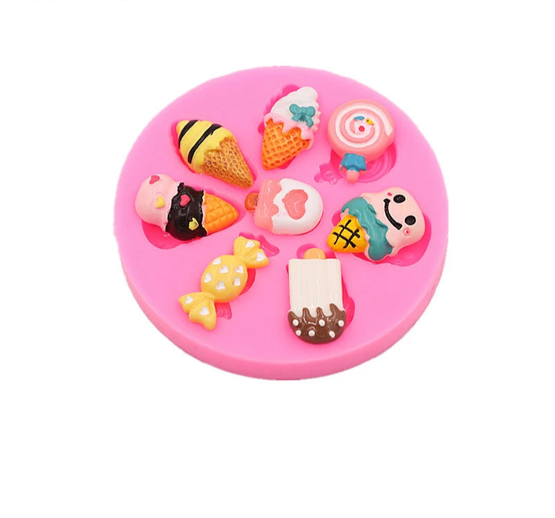 Bow tie donut food and play modeling DIY resin jewelry accessories drip mold chocolate cake dessert decoration silicone molds