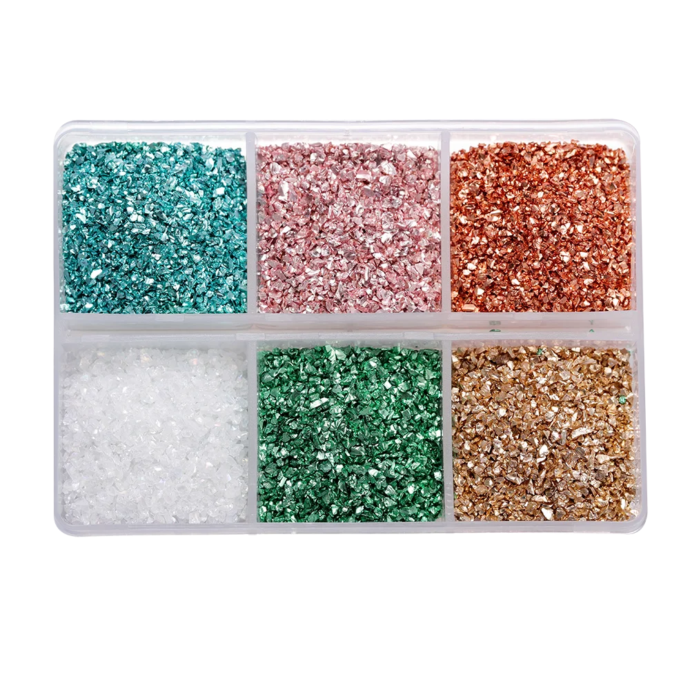 30g/Box Crushed Glass Stones Resin Filling Irregular Broken Stone for DIY Epoxy Resin Mold Crafts Nail Art Decoration Material