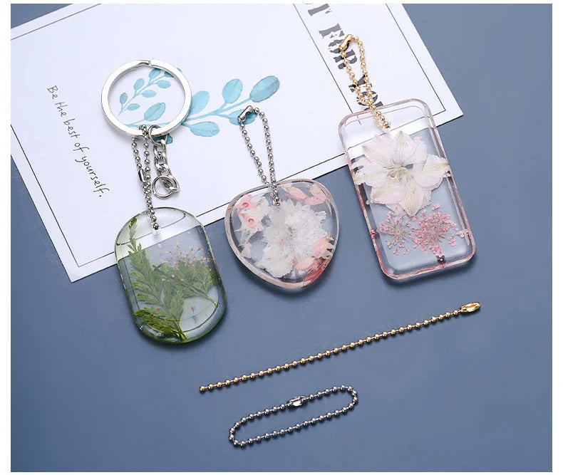 1/6/9 Keychain Pendant Silicone Mold Set DIY Crystal Epoxy Resin Mold Round Rectangle Pendants Jewelry Making Casting Mold