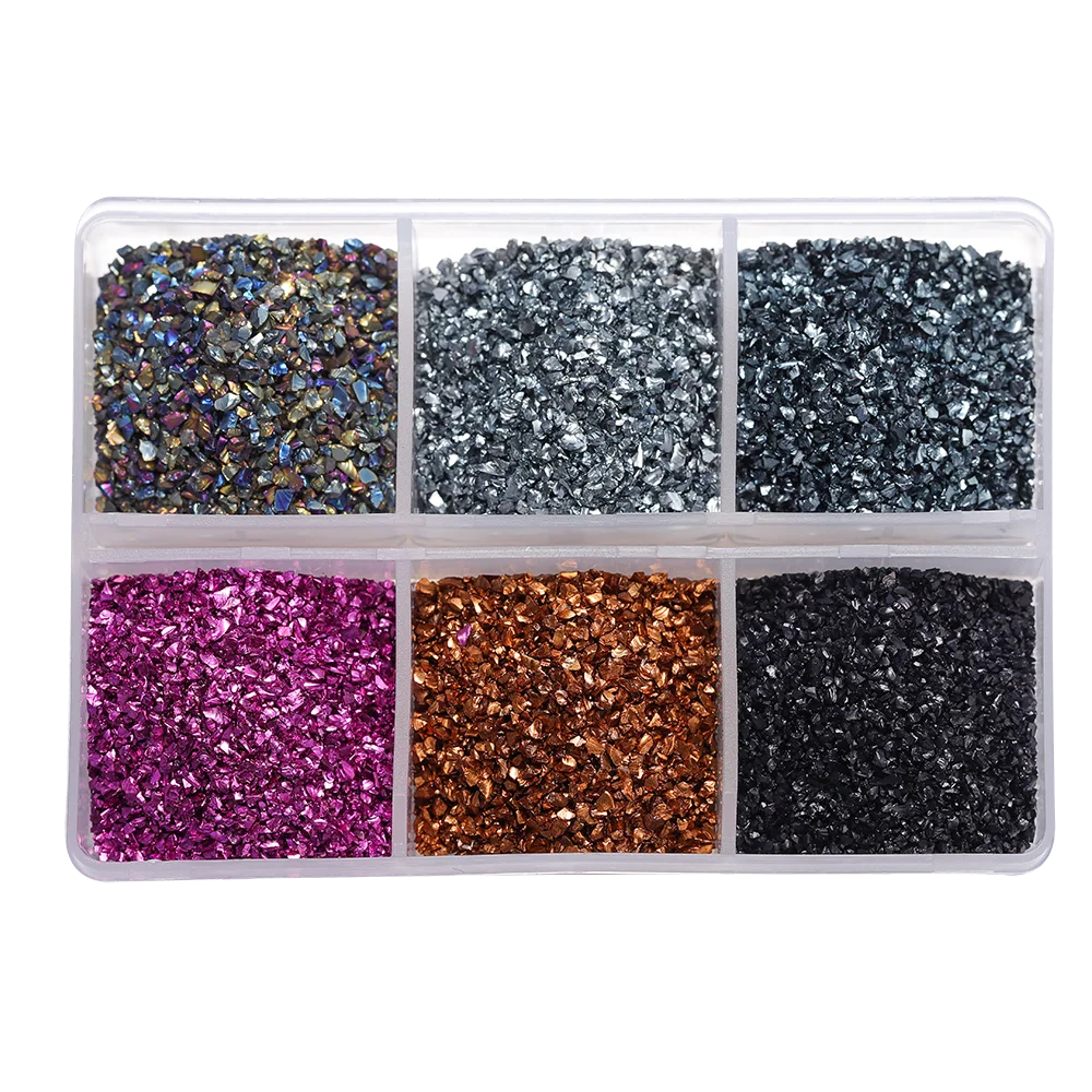 30g/Box Crushed Glass Stones Resin Filling Irregular Broken Stone for DIY Epoxy Resin Mold Crafts Nail Art Decoration Material